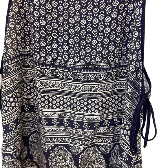 Roxy high low tank top beachy blue white large - Picture 3 of 8